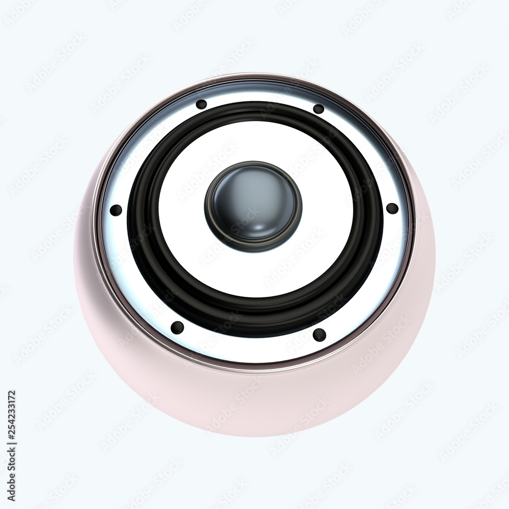 3d Rendered music speaker
