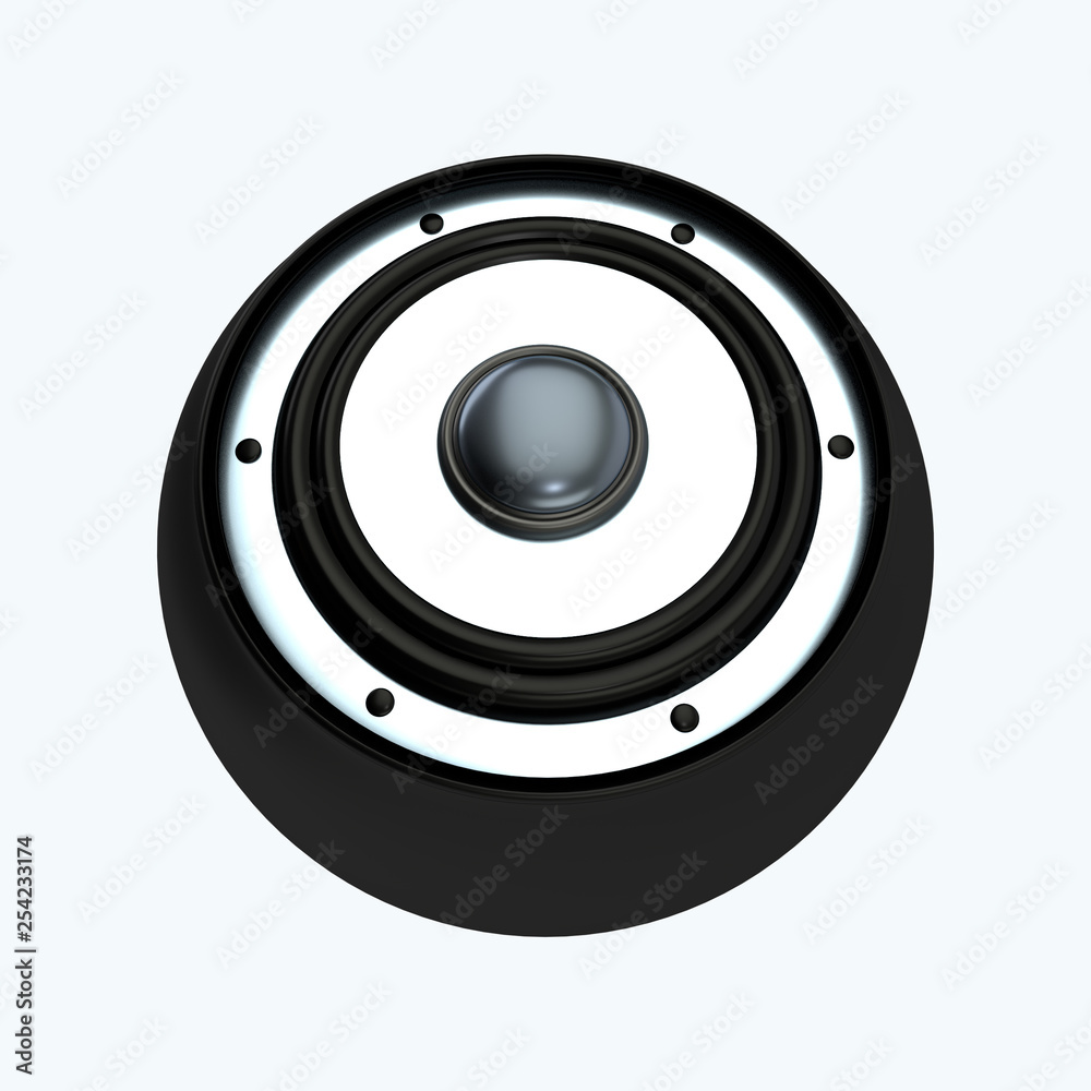 3d Rendered music speaker