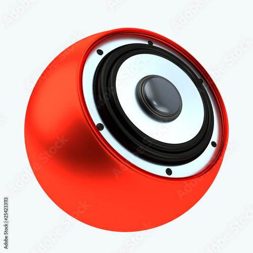 Obraz na płótnie 3d Rendered music speaker w salonie