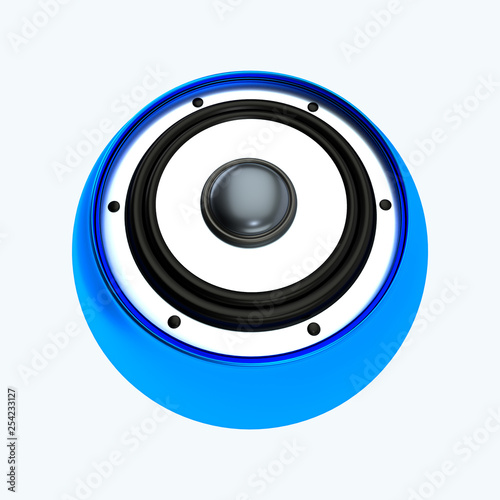 Obraz na płótnie 3d Rendered music speaker w salonie