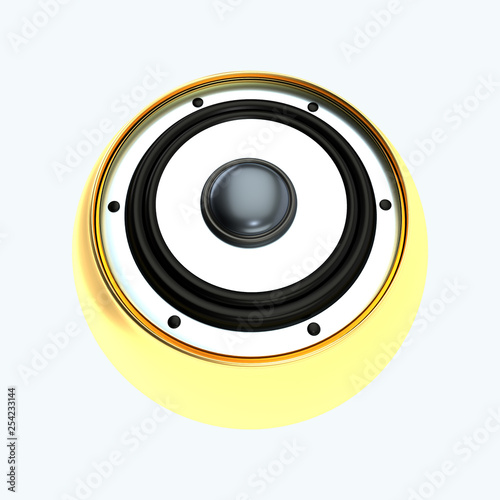 Obraz na płótnie 3d Rendered music speaker w salonie
