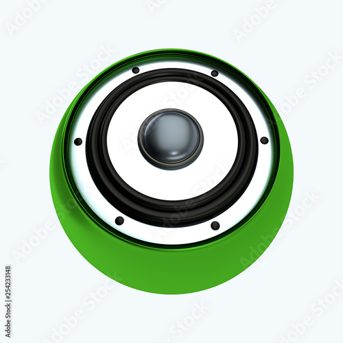 3d Rendered music speaker