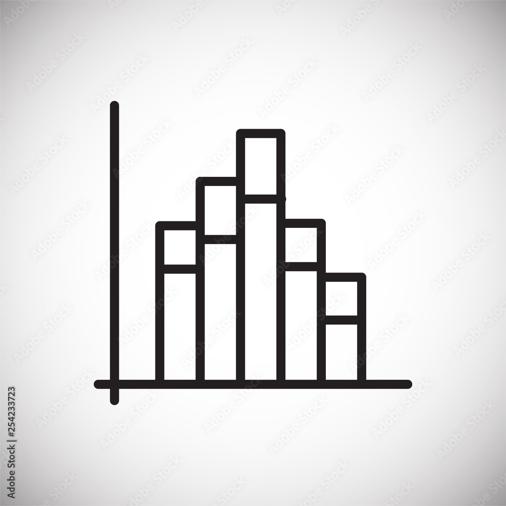 Graph line icon on background for graphic and web design. Simple vector sign. Internet concept symbol for website button or mobile app.
