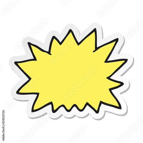 sticker of a cartoon explosion