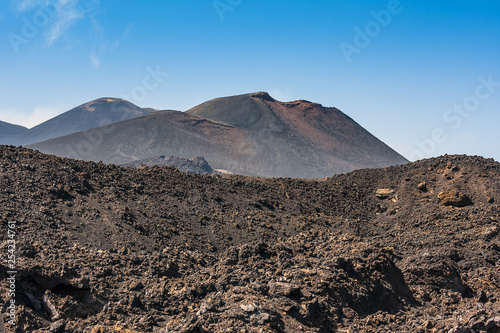 Etna summit craters of south-east panorama, Sicily