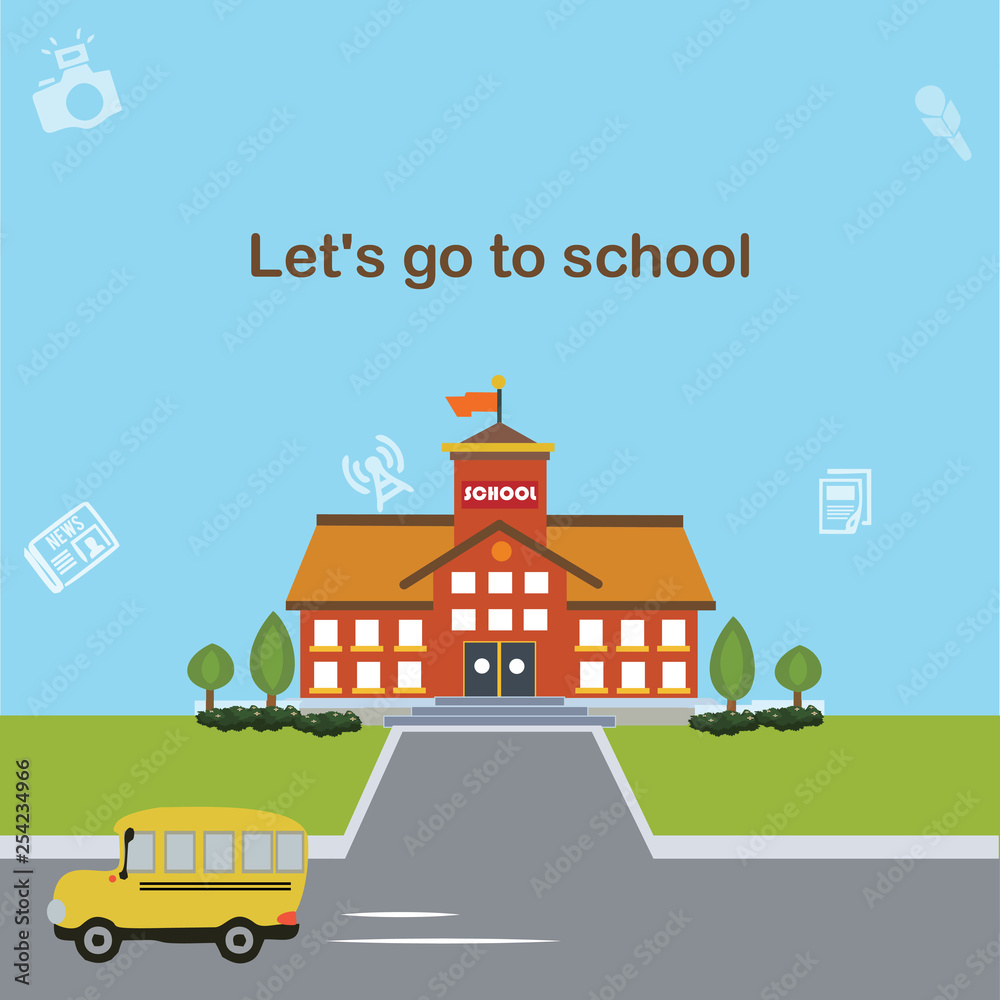 Lets go to school advertising