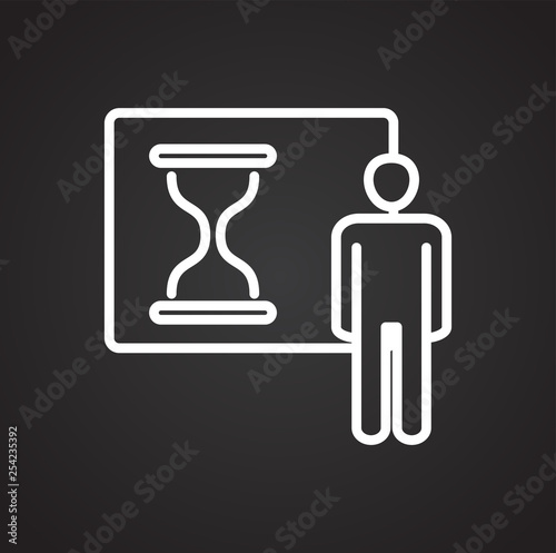 Person icon on background for graphic and web design. Simple vector sign. Internet concept symbol for website button or mobile app. photo