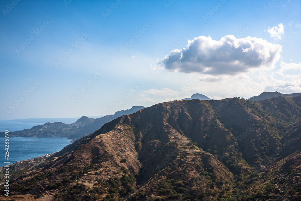 The volcanic landscape. Sicily