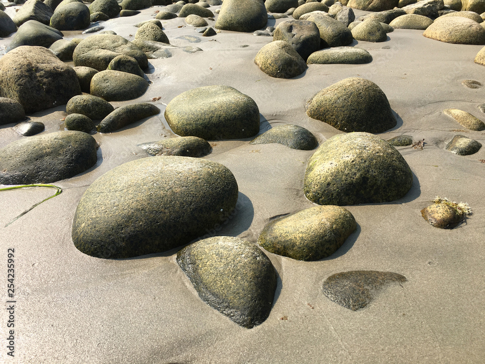 Rocks in sand, Rockport Ma