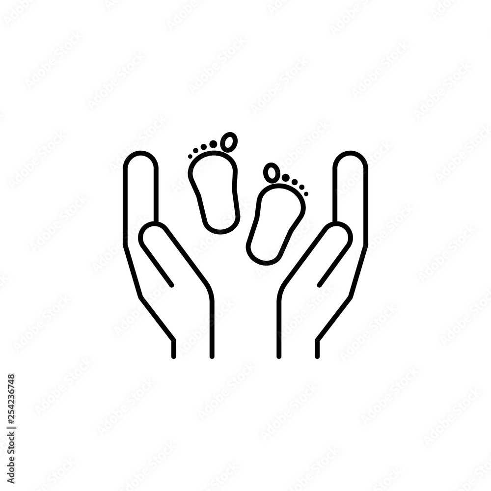 Mother hands, baby feet icon. Element of maternity culture. Thin icon for website design and development, app development. Premium icon Mother hands, baby feet icon. Element of maternity culture. Thin icon for website design and development, app development. Premium icon