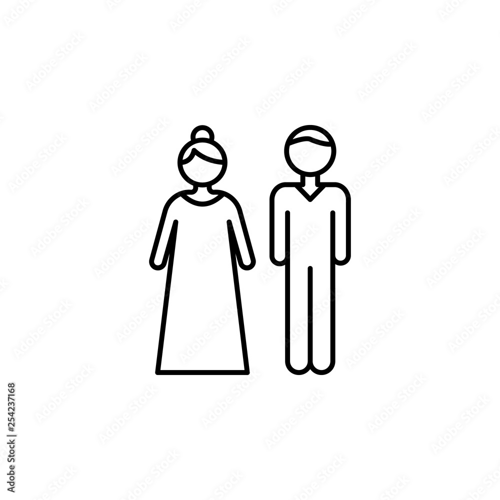 Pregnancy, mother, father icon. Element of maternity culture. Thin icon for website design and development, app development. Premium icon
