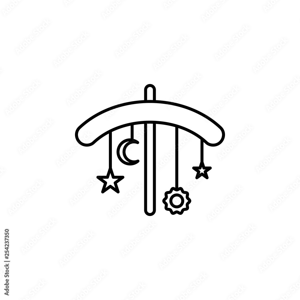 Baby mobile, bed toys icon. Element of maternity culture. Thin icon for website design and development, app development. Premium icon Baby mobile, bed toys icon. Element of maternity culture. Thin icon for website design and development, app development. Premium icon
