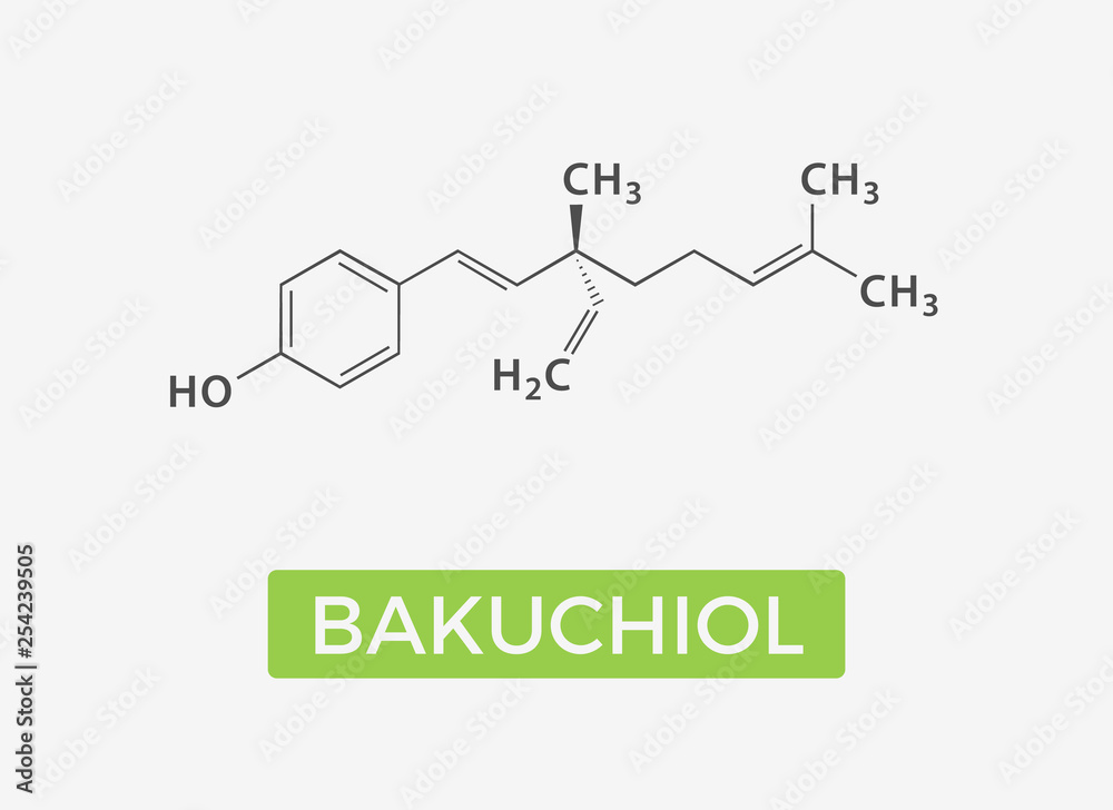 Bakuchiol - chemical formula - Natural Retinol