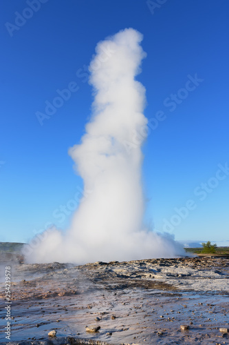 Strokkur geyser, Colour Photo, Haukadalur Valley, Iceland