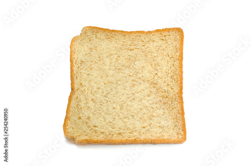 whole wheat bread isolate on white background