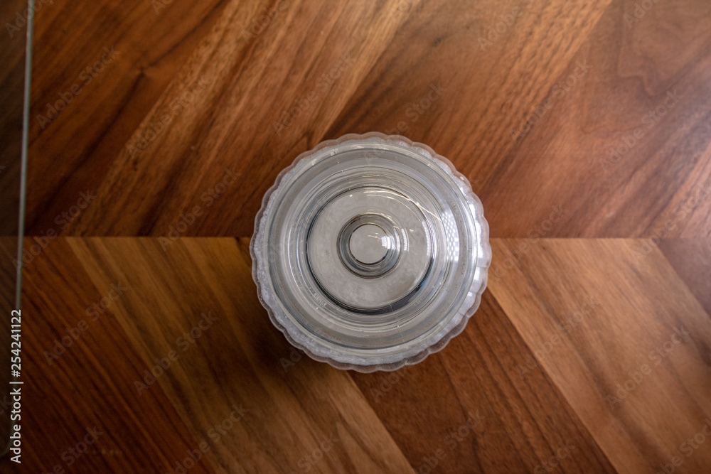 glass jar with sugar and tea. Isolated on worktop glass jar with sugar and tea. Isolated on worktop