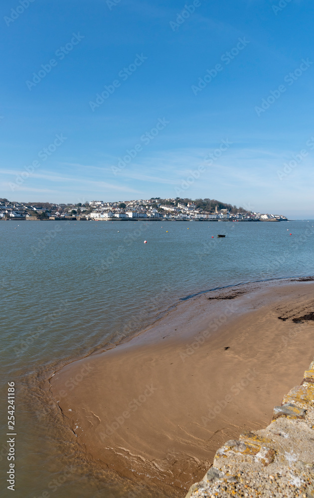 Appledore, North devon, England, UK. March 2019. Appledore on the River Torridge viewed across the estuary from Instow a resort in North devon.
