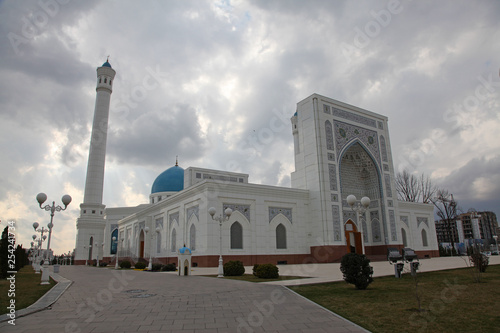 White mosque in Tashkent in Uzbekistan	