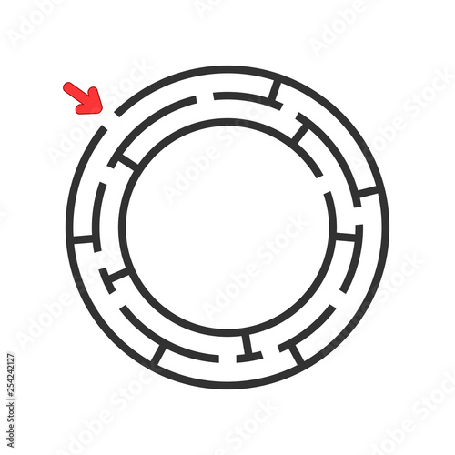 Abstact labyrinth. Game for kids. Puzzle for children. Maze conundrum. Vector illustration