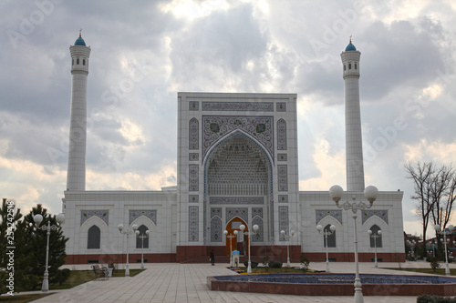 White mosque in Tashkent in Uzbekistan