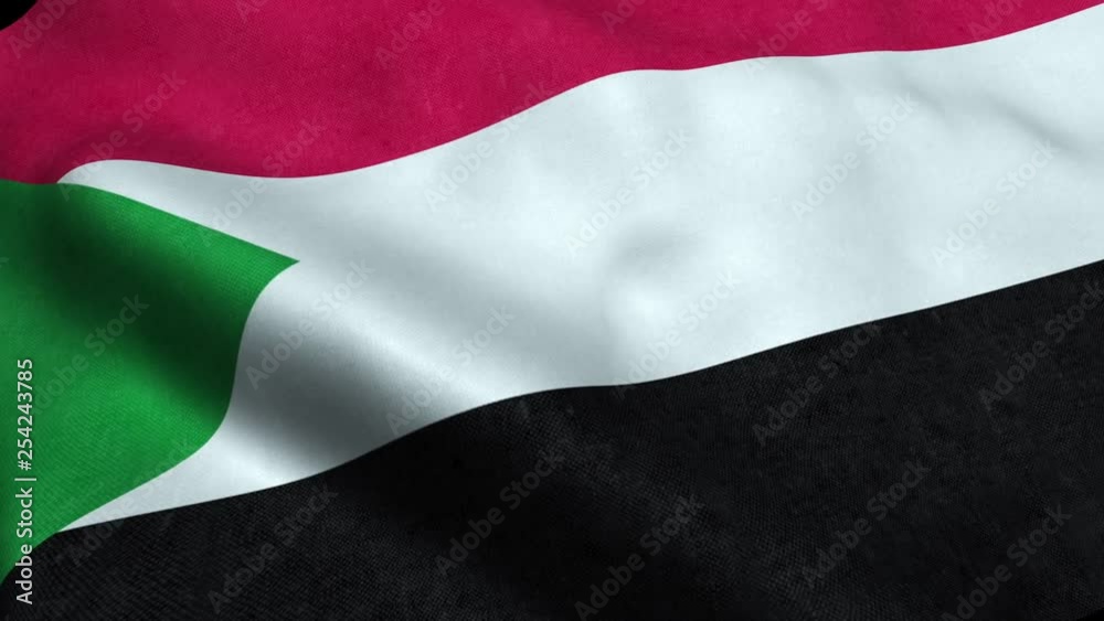 Sudan Flag Seamless Looping Waving Animation Sudan Flag Seamless Looping Waving Animation