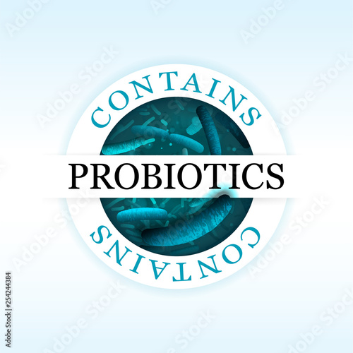 Probiotics vector emblem