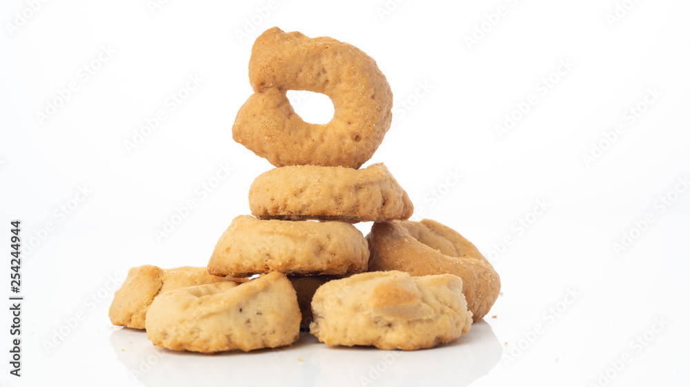 taralli Pretzels on white background taralli Pretzels on white background