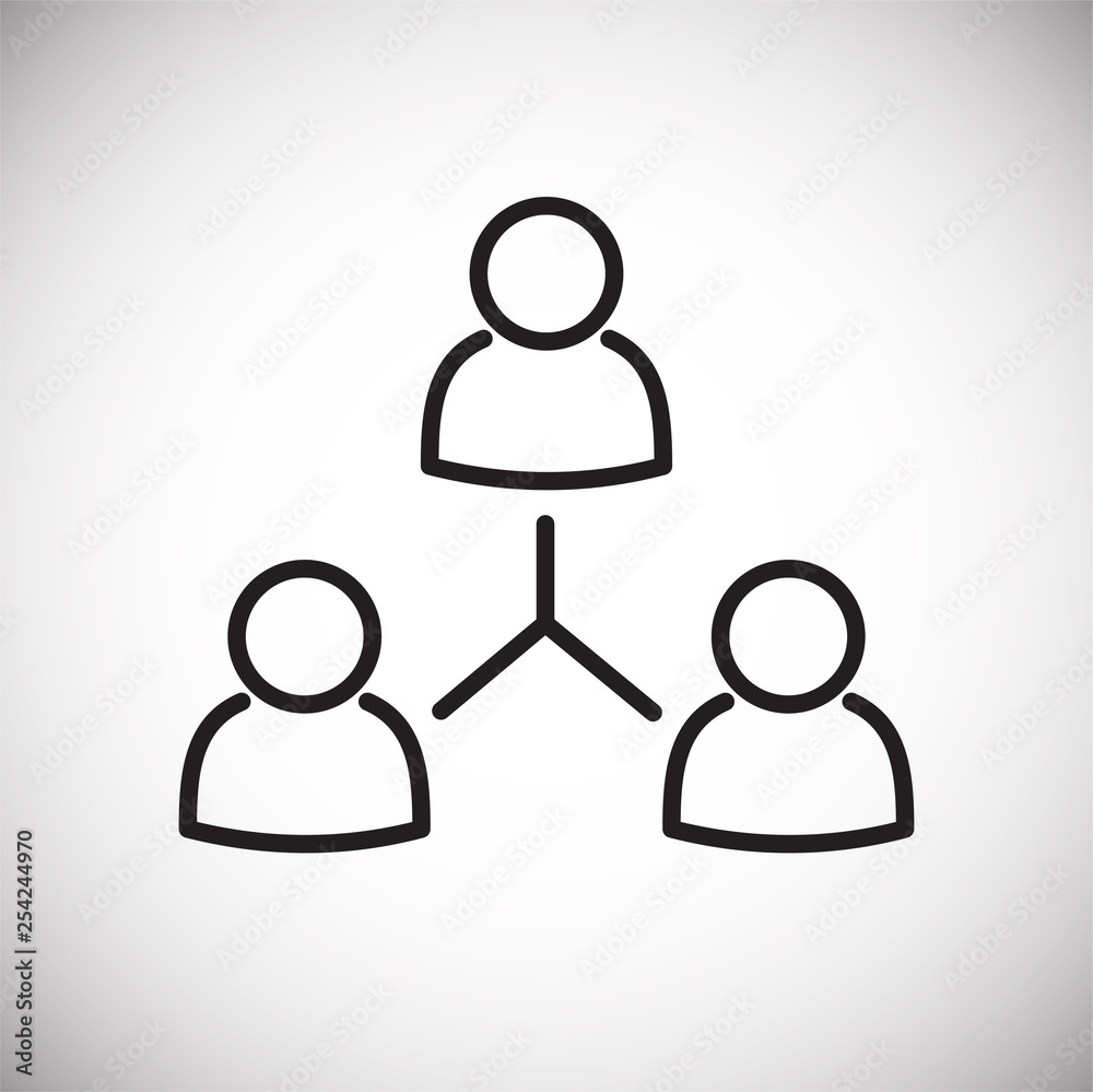 Group icon on background for graphic and web design. Simple vector sign. Internet concept symbol for website button or mobile app.