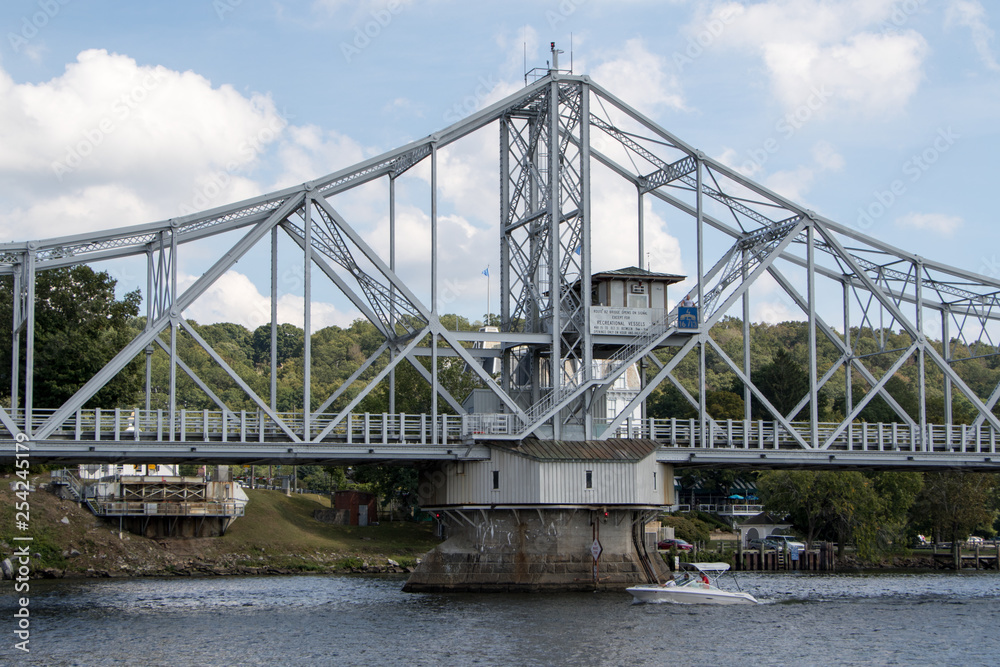 East Haddam Bridge at Connecticut river, Connecticut, USA.