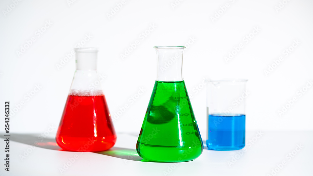 flasks and test tubes in a chemistry lab flasks and test tubes in a chemistry lab