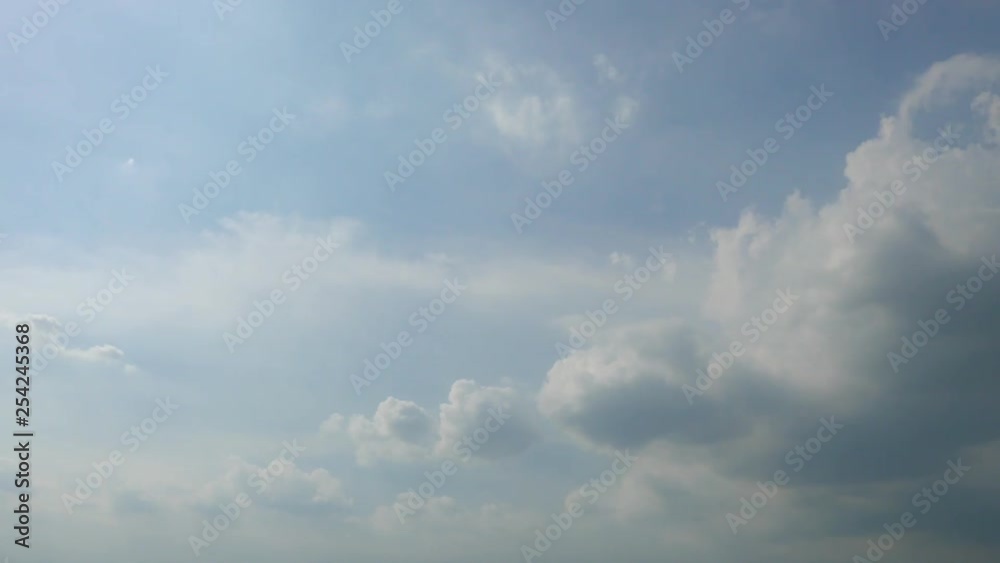 Time-lapse of moving dark clouds on a blue sky. Time-lapse of moving dark clouds on a blue sky.