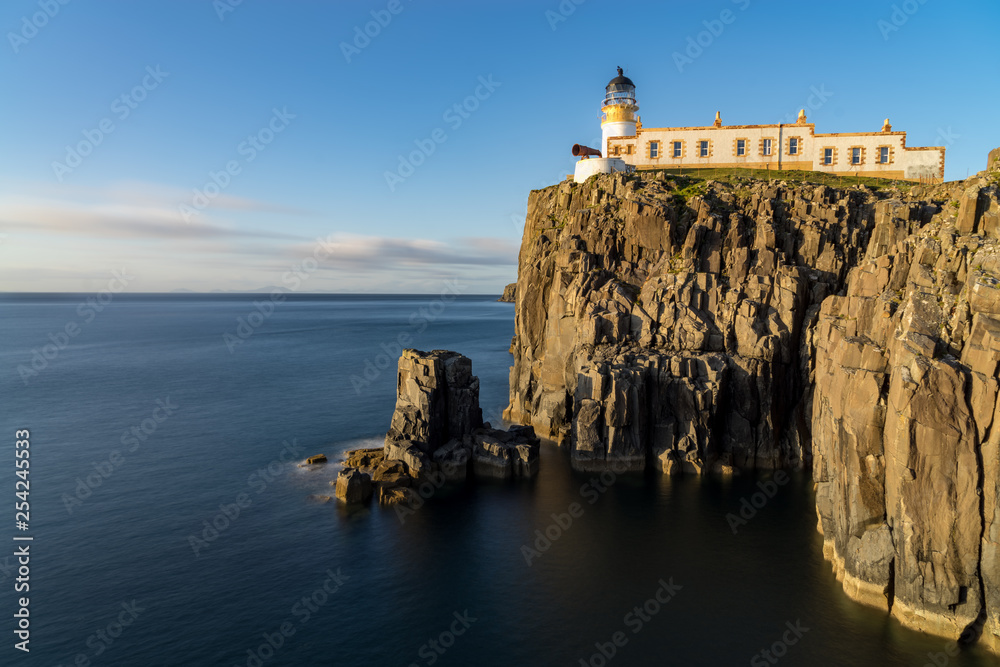 Neist Point lighthouse at Isle of Skye, Scottish highland