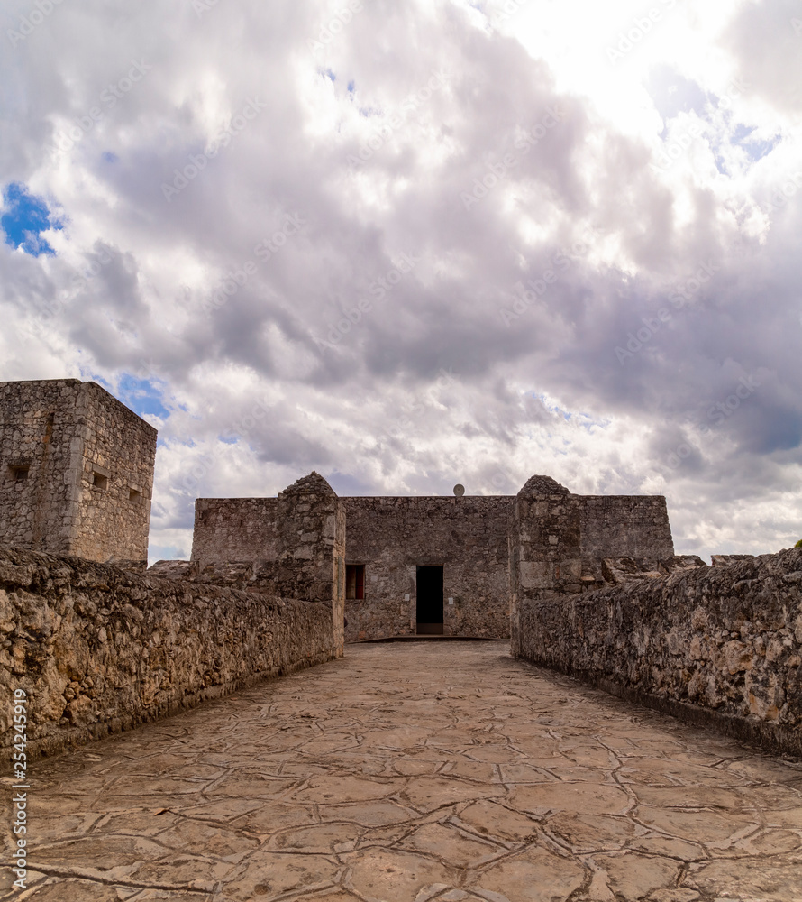 Bacalar San Felipe fort (lagoon of the seven colors) Quintana Roo Mexico