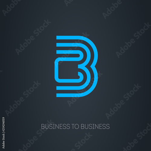 B2B logo. Busines-to-busines logotype concept.