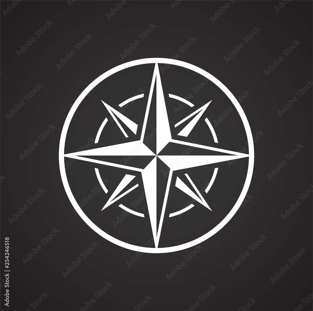 Compass icon on background for graphic and web design. Simple vector sign. Internet concept symbol for website button or mobile app. Compass icon on background for graphic and web design. Simple vector sign. Internet concept symbol for website button or mobile app.