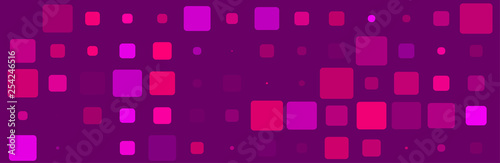 Purple BG with Colorful Pink Square Elements