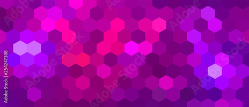 Brightly Colored Pink and Purple Mosaic Design