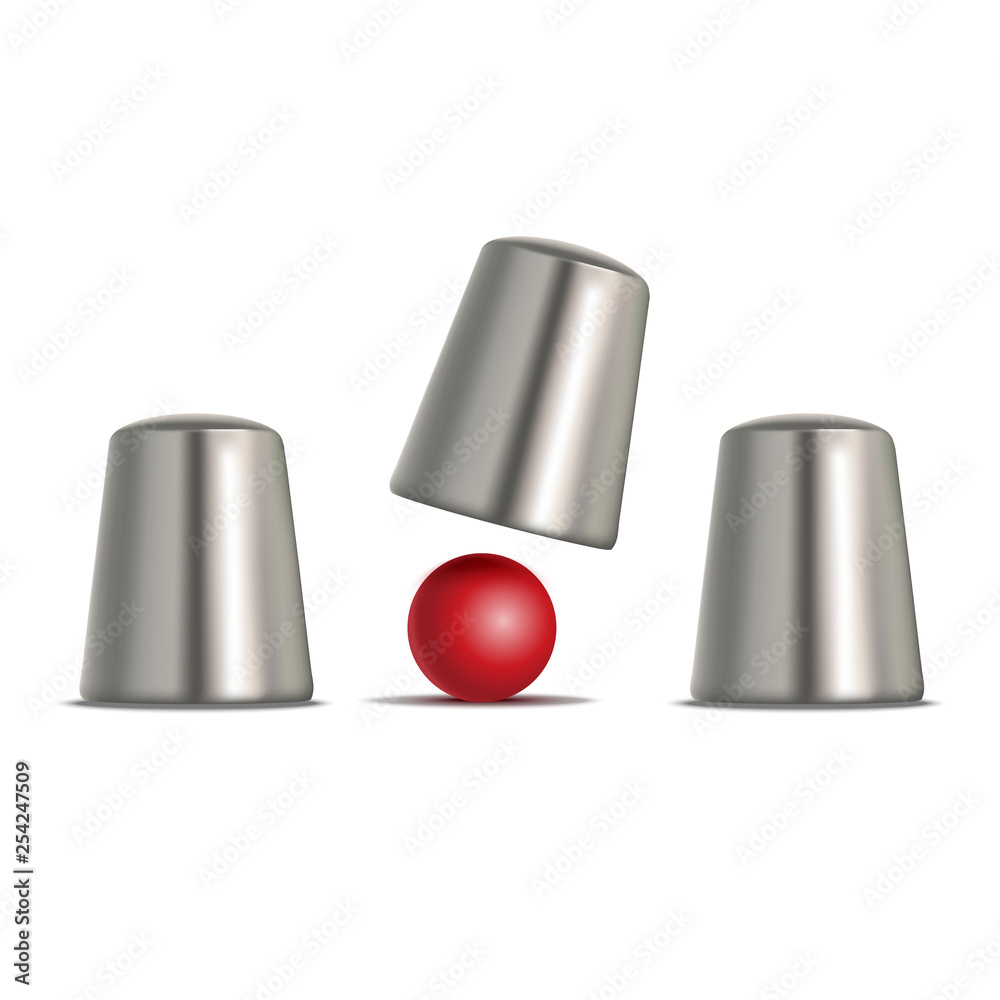 Realistic 3d Detailed Shell Game Set. Vector Realistic 3d Detailed Shell Game Set. Vector