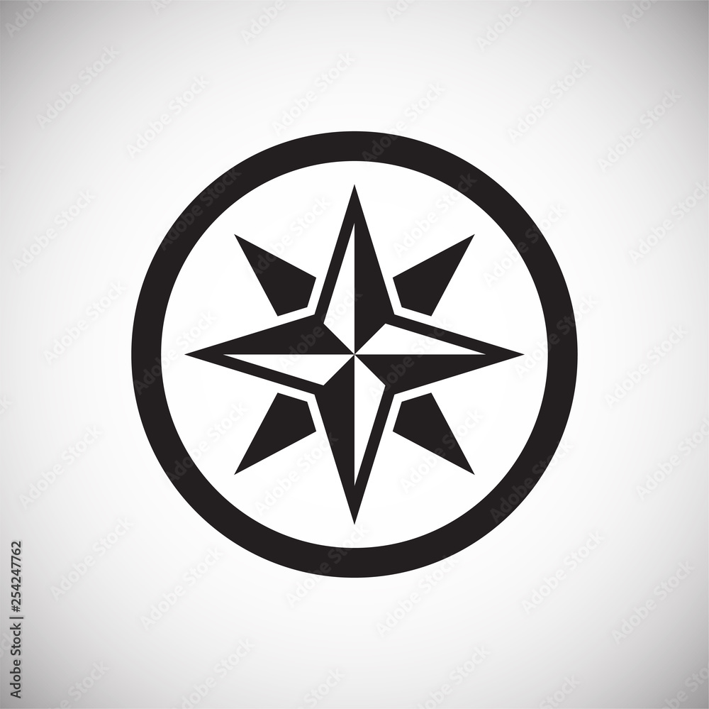 Compass icon on background for graphic and web design. Simple vector sign. Internet concept symbol for website button or mobile app. Compass icon on background for graphic and web design. Simple vector sign. Internet concept symbol for website button or mobile app.