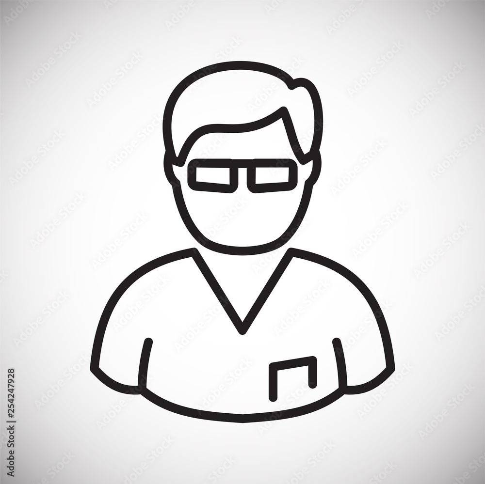 Person icon on background for graphic and web design. Simple vector sign. Internet concept symbol for website button or mobile app. Person icon on background for graphic and web design. Simple vector sign. Internet concept symbol for website button or mobile app.