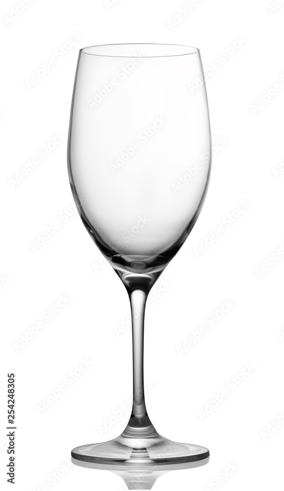 One empty wine glass