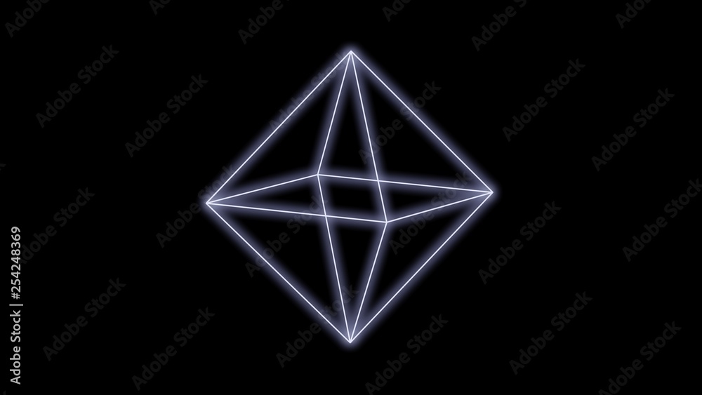 synthwave prism on a Black Background 3d render synthwave prism on a Black Background 3d render