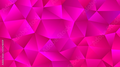 Magenta Pink Low Poly Backdrop with Triangles