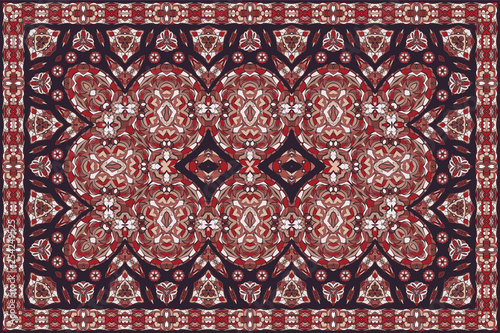 Persian colored carpet.