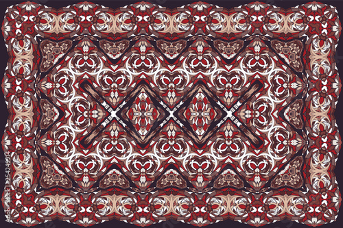 Persian colored carpet.