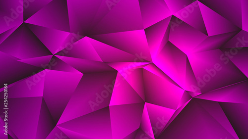 Romantic Bright Pink Low Poly Triangle Backdrop