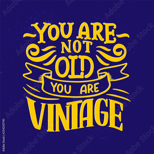 Birthday lettering in retro...