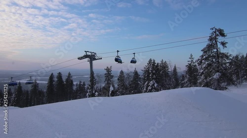 A Video of a jump over a small kicker in the Southpark in Levi Ski Resort, Finland. photo