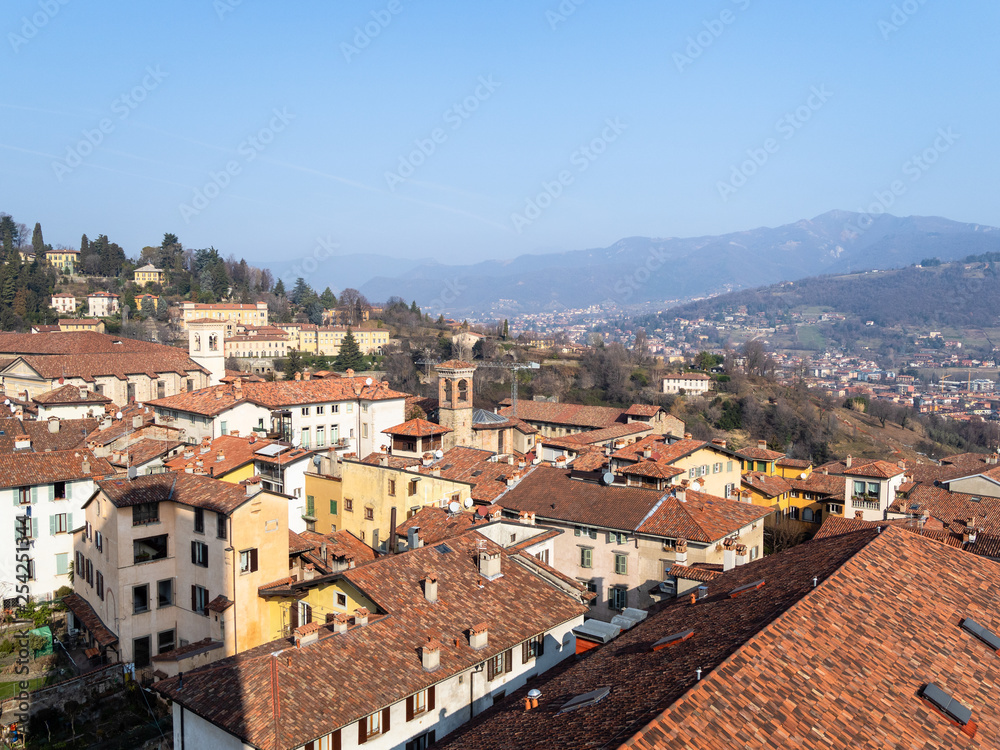 north of Bergamo city with Monastery Sant Agata