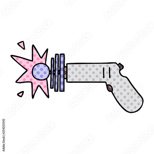 quirky comic book style cartoon ray gun